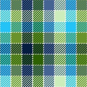 Tranquil Plaid - Blues & Greens