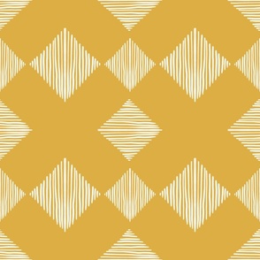 X Cross Pattern Mustard