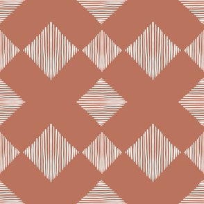 X Cross Pattern Muted Clay