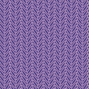 Herringbone Leaves, Purple