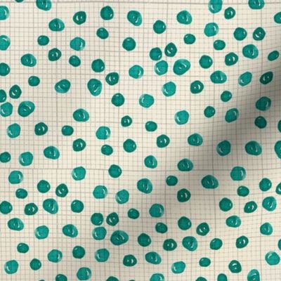 Bella Blue Vintage Teal Dot Large