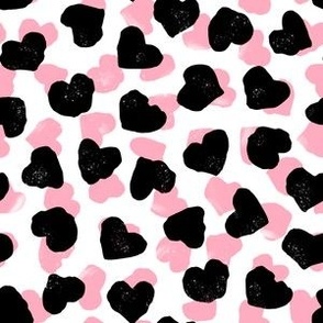 Lovely Pink & Black Hearts