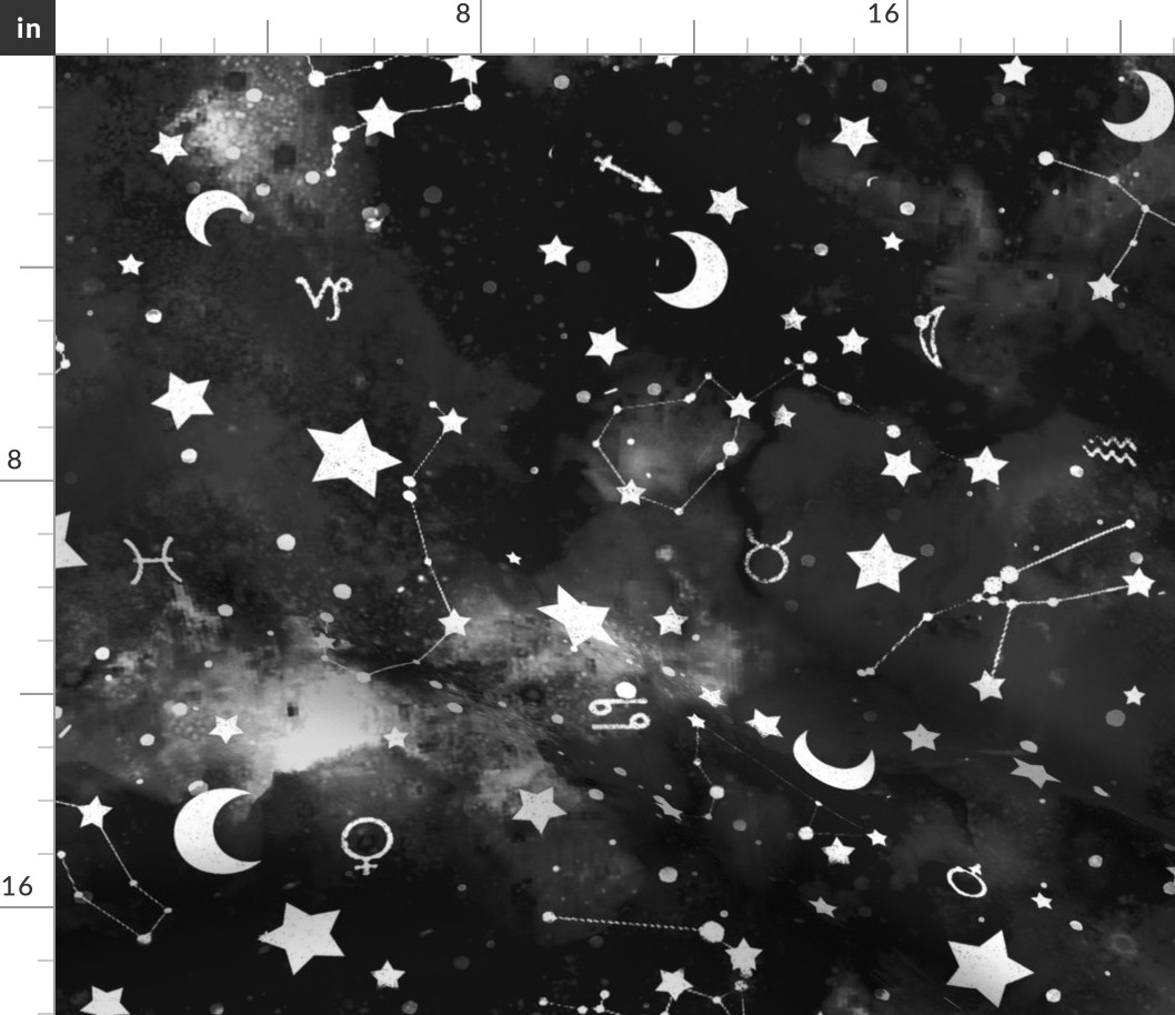 zodiac black and white large scale