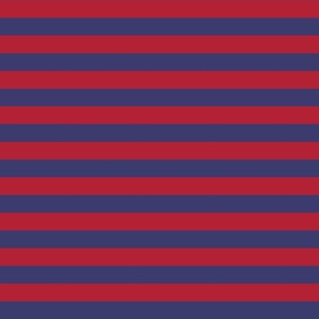 Red and Blue USA American Flag Horizontal Stripes