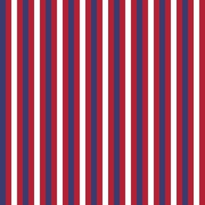 Small USA Flag Alternating Vertical Red and Blue with White Stripes 