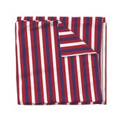 USA Flag Alternating Vertical Red and Blue with White Stripes 