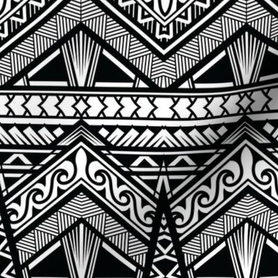 Hawaiian tribal silhouette Hawaii Polynesian pattern