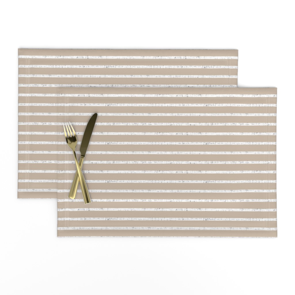 half scale stripes // white linen +  stone stripes