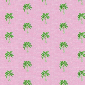 Little Palm Trees Pink White