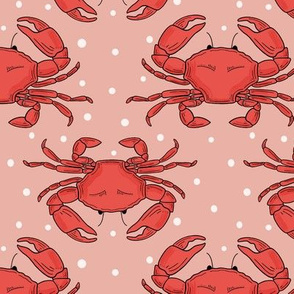 Crabs on pink