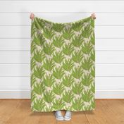 Thick Green Palm on Cream