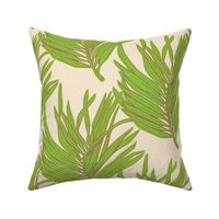 Thick Green Palm on Cream