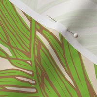 Thick Green Palm on Cream